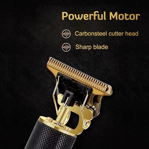 Professional Cordless Hair Clipper & Trimmer for Men - Retro Black (Pack of 2)