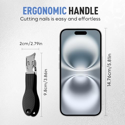 YAWOTA 3-Piece Wide Jaw Anti-Splash Nail Clipper Set for Thick Nails