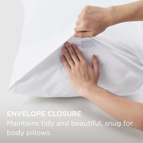 Ultra Soft White Microfiber Body Pillow Case Cover – 20x54 Inches