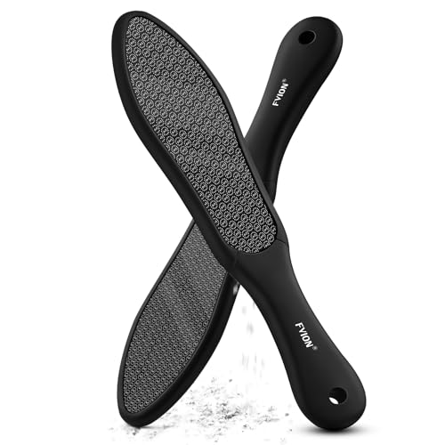 FVION Double-Sided Nano Glass Foot File for Callus Removal - Black
