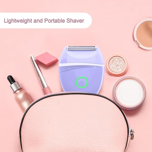 Women Electric Shaver, Wet and Dry Bikini Trimmer for Women, Rechargeable Electric Razor for Legs, Face, Arm, Underarm, Bikini Area