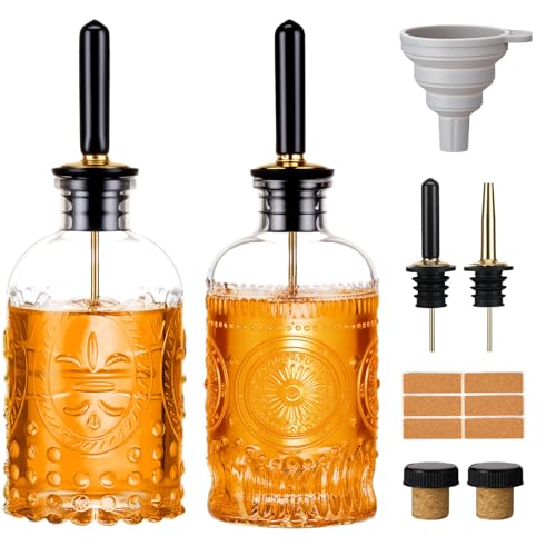 Baalaka Glass Coffee Syrup Dispenser Set - 2 Pack, 7 oz