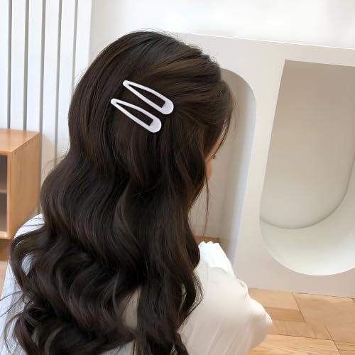 Water Drop Snap Hair Clips - 12 Pack No Slip Barrettes for Women