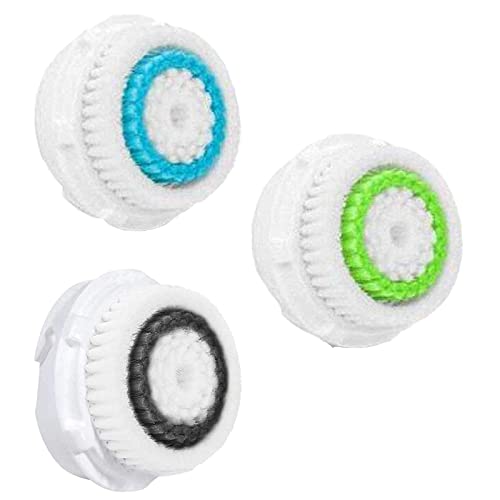 Acosexy 3 Pack Facial Cleansing Brush Heads Compatible with Clarisonic Mia & More