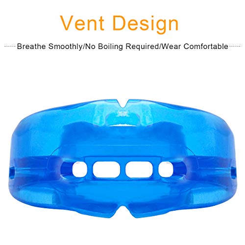 Coolrunner Double Braces Mouth Guard for Youth - Blue, No Molding