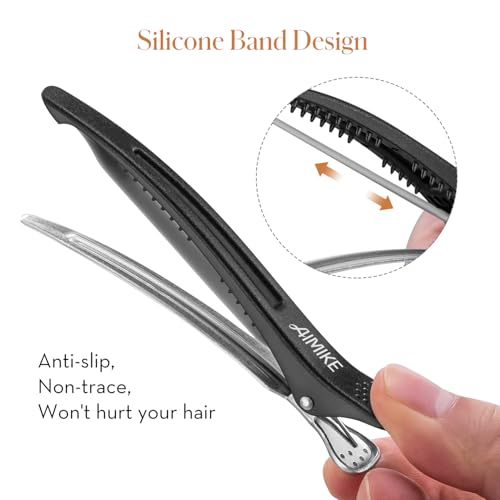 AIMIKE Duckbill Hair Clips - Non-Slip 4-Piece Styling Set