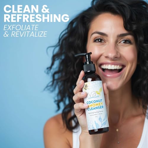 Eva Naturals Coconut & Honey Foaming Face Wash with Aloe & Royal Jelly 6 oz