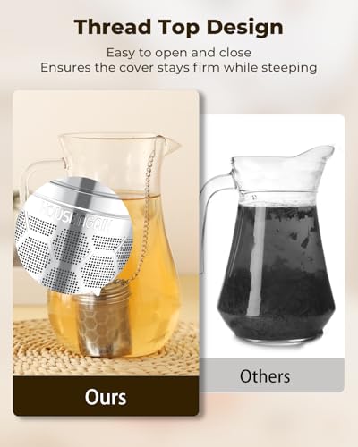House Again 2-Pack Stainless Steel Tea Strainers with Chain Hook