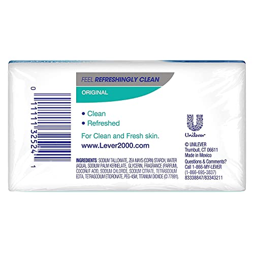 Lever 2000 Original Bar Soap 4 oz – Refreshing, Gentle Clean (3-Pack)