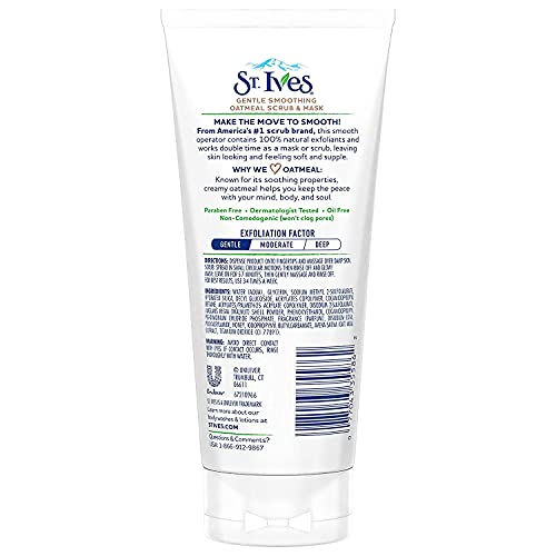 St. Ives Gentle Smoothing Face Scrub & Mask - 6 oz Oatmeal