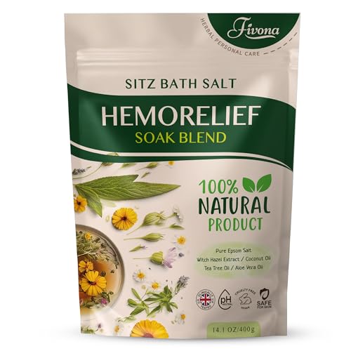 FIVONA Hemorrhoid Treatment Sitz Bath Salt - 14.1oz Natural Soak