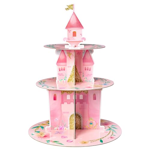 Princess Themed 3-Tier Cupcake Stand for Birthday Parties