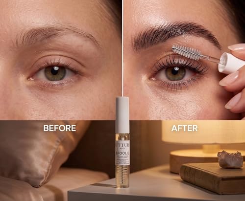 Kuttura Cold-Pressed Castor Oil for Eyelashes & Brows with Spoolie, 10mL