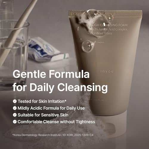 Inyoe Dough Cleansing Foam - 3% Amino Acid Complex, 4.06 fl oz