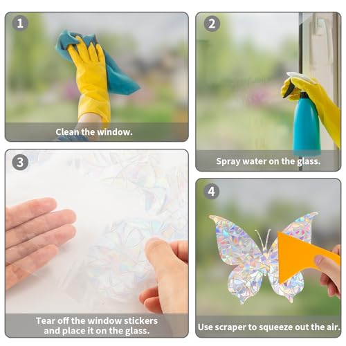 Bird Strike Prevention Window Decals | 30 Static Clings for Safety