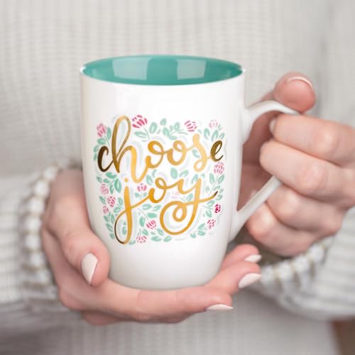 Choose Joy Ceramic Coffee Mug - Inspirational Gift for Her, 12oz