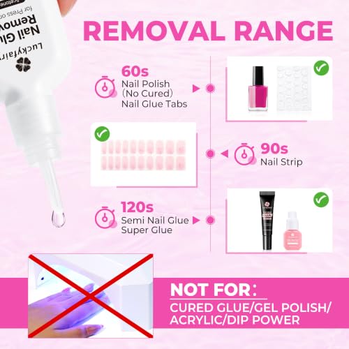 Luckyfairy Acetone-Free Nail Glue Remover – 15ml Gentle Formula