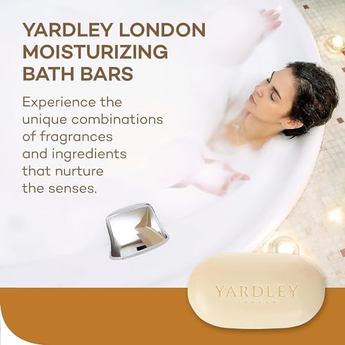 Yardley Oatmeal & Almond Bar Soap Pack of 4 - 4 Ounce Each, Moisturizing & Luxurious