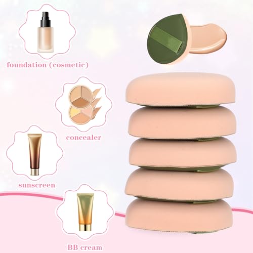 Ymapinc 5-Pack Makeup Sponges - Soft, Latex-Free Foundation Puffs