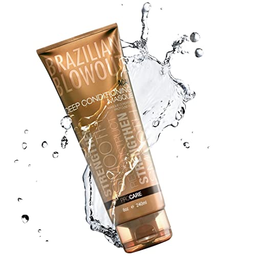 Brazilian Blowout Deep Conditioning Masque 8 oz Intense Smoothing Treatment, Hydrates, Repairs and Tames Frizz