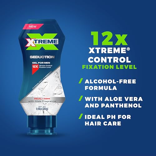 Xtreme Gel Seduction Hair Gel for Men, 3-Pack, 9.17 Oz Each