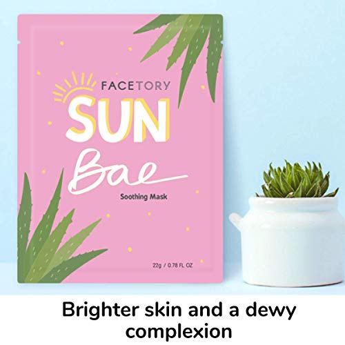 FACETORY Sun Bae Aloe & Shea Soothing Face Mask Set - 5 Pack