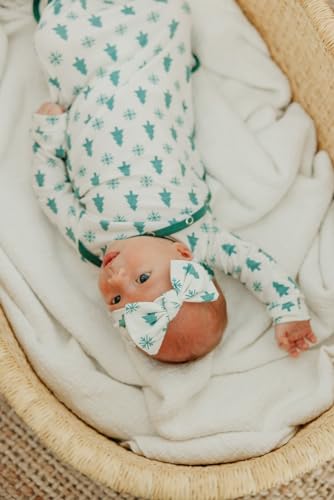 Copper Pearl Baby Bows - Soft Stretchy Headbands for Newborns & Toddlers, Alps Design