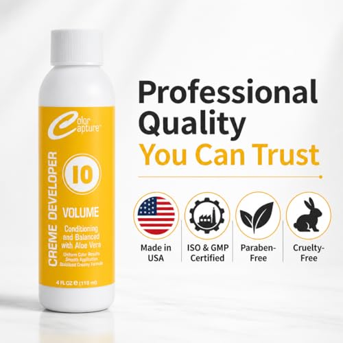 COLOR CAPTURE Toning Hair Color Developer 4 oz | Gentle, No-Drip Hair Toner & Softener