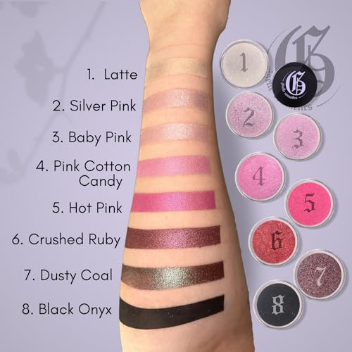 Giselle Cosmetics Hot Pink Mineral Glitter Eyeshadow Palette - Long-Lasting, Organic & Vegan