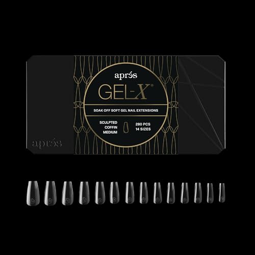Apres Gel-X Coffin Nail Tips | 280 Soft Tips in 14 Sizes