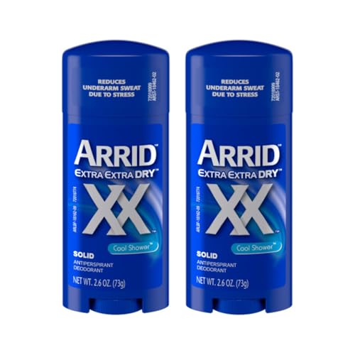 Arrid Extra Extra Dry Antiperspirant Deodorant, Cool Shower, 2.6 oz (Pack of 2)