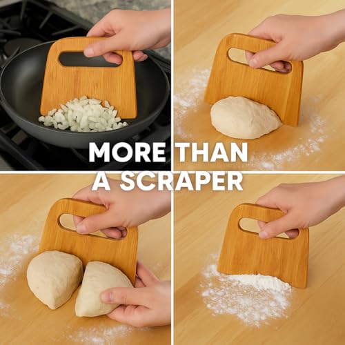 Mrs. Anderson's Bamboo Dough Scraper - 5.91" x 5.63"