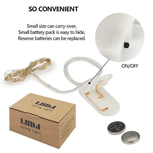 LIIDA LED Fairy String Lights - 12-Pack Mini Lights on Copper Wire