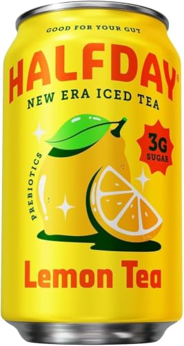 Halfday Prebiotic Lemon Iced Tea - 12 Fl Oz Can (Pack of 5)