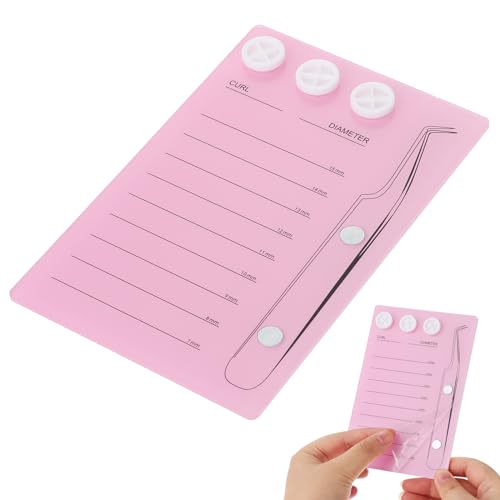 Acrylic Eyelash Extension Pallet with Suction for Tweezers - Pink