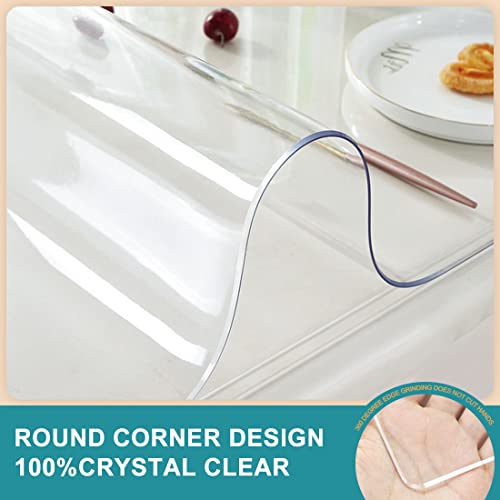 Clear PVC Table Protector Pad - 12x16 Inch Heavy-Duty & Waterproof