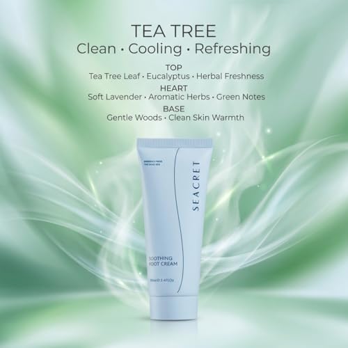 SEACRET Dead Sea Foot Cream 3.4 Fl Oz – Deep Moisturizing Heel Repair with Shea & Tea Tree Oil