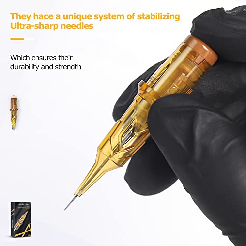 Ambition Glory #12 Standard 9RL Tattoo Cartridges - 20pcs Disposable 0.35mm Liner Needles