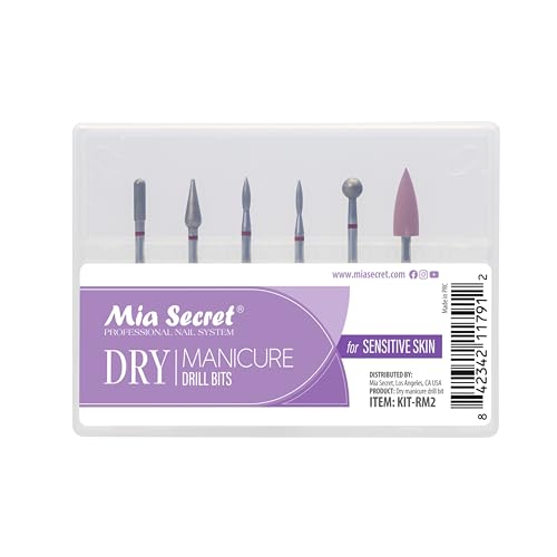 6 pcs Nail Drill Bits Set for Sensitive Skin - Manicure & Salon Use