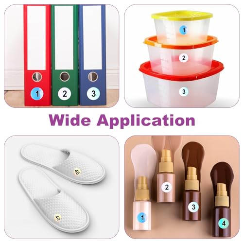 Self-Adhesive Number Stickers 1-1000 - Waterproof Round Labels