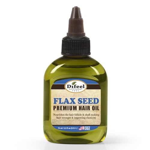 Difeel Flax Seed Hair Oil 2.5 oz - Moisturizing & Strengthening Treatment