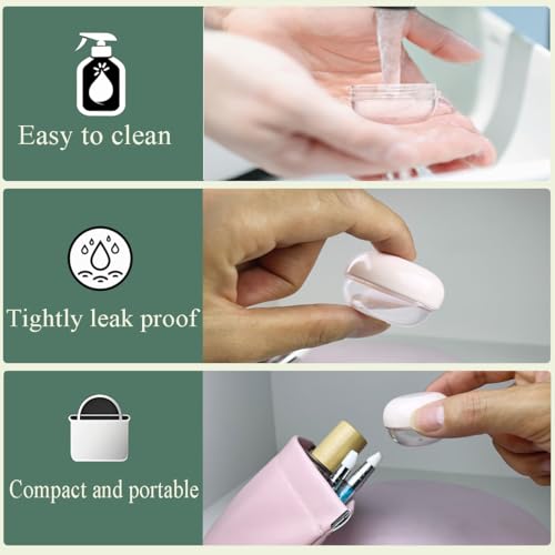 Travel Containers Set - 5 Pcs 10ml Jars for Creams & Lotions