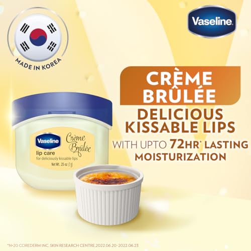 Vaseline Lip Therapy Creme Brulee 0.25oz Pack of 3 - Moisturizing Lip Balm