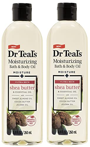 Dr. Teal's Moisturizing Bath & Body Oil with Shea Butter, 2-Pack
