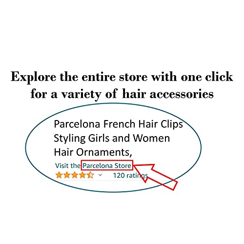 Parcelona French Tortoise Shell Cuff Hair Ties - Set of 2