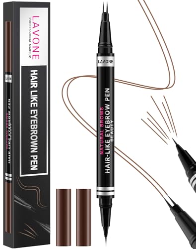 LAVONE 2-in-1 Waterproof Eyebrow Pencil with Brush - Soft Brown