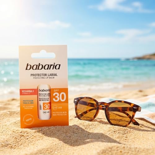 Babaria Aloe Vera Lip Balm SPF 30 - UVA/UVB Protection, 5.7ml