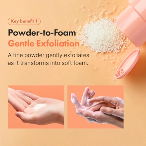 Hanskin Vitamin C Glow Powder Cleanser - Brightening Enzyme Face Wash, 2.36 fl oz