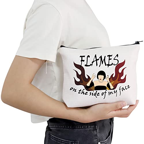 POFULL Flames On The Side Of My Face Zipper Pouch Bag