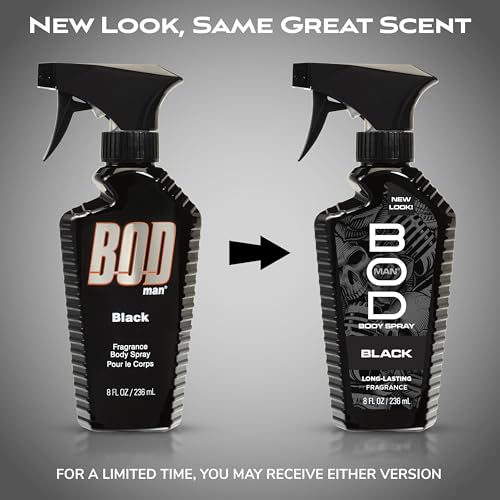 BOD Man Black Fragrance Body Spray - 8 fl oz (Pack of 2)